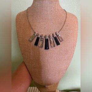 Elegant Black and Silver Necklace